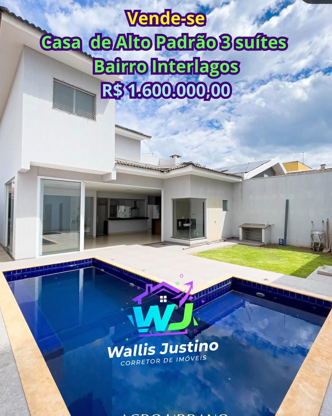 Casa Alto Padrão 3 Suítes no Interlagos em Rio Verde GO