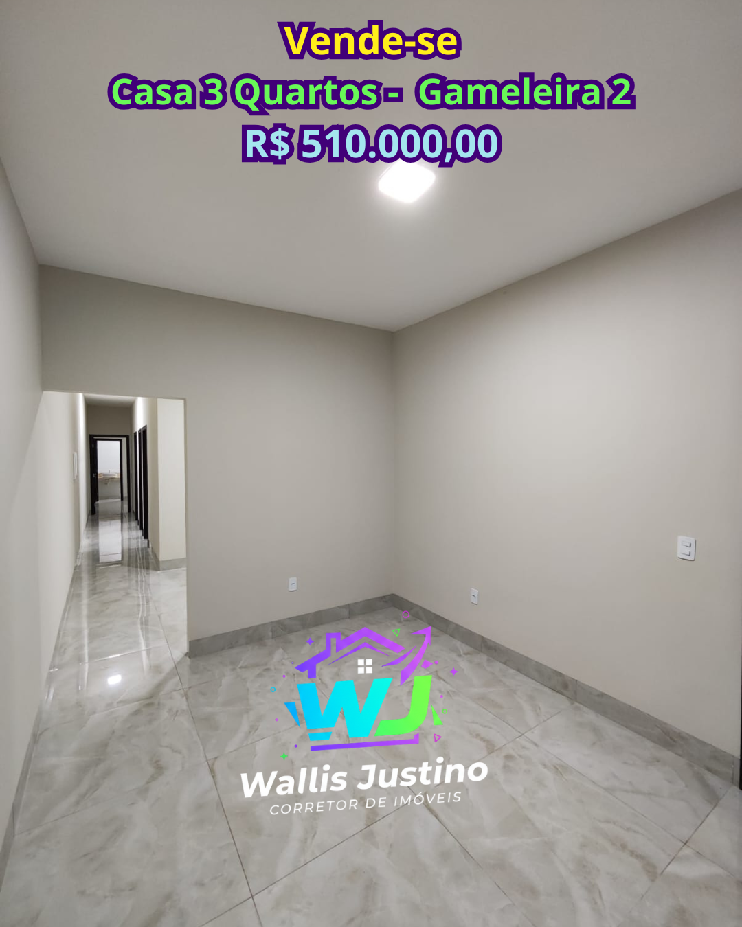 Casa 3 Quartos com Suíte no Gameleira 2 em Rio Verde GO