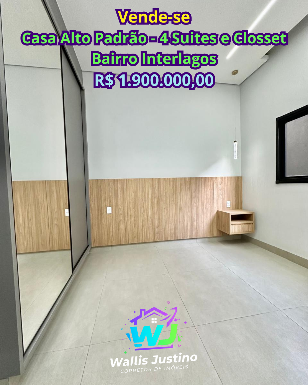 Casa de Alto Padrão com 4 Suítes com Piscina no Interlagos Rio Verde GO