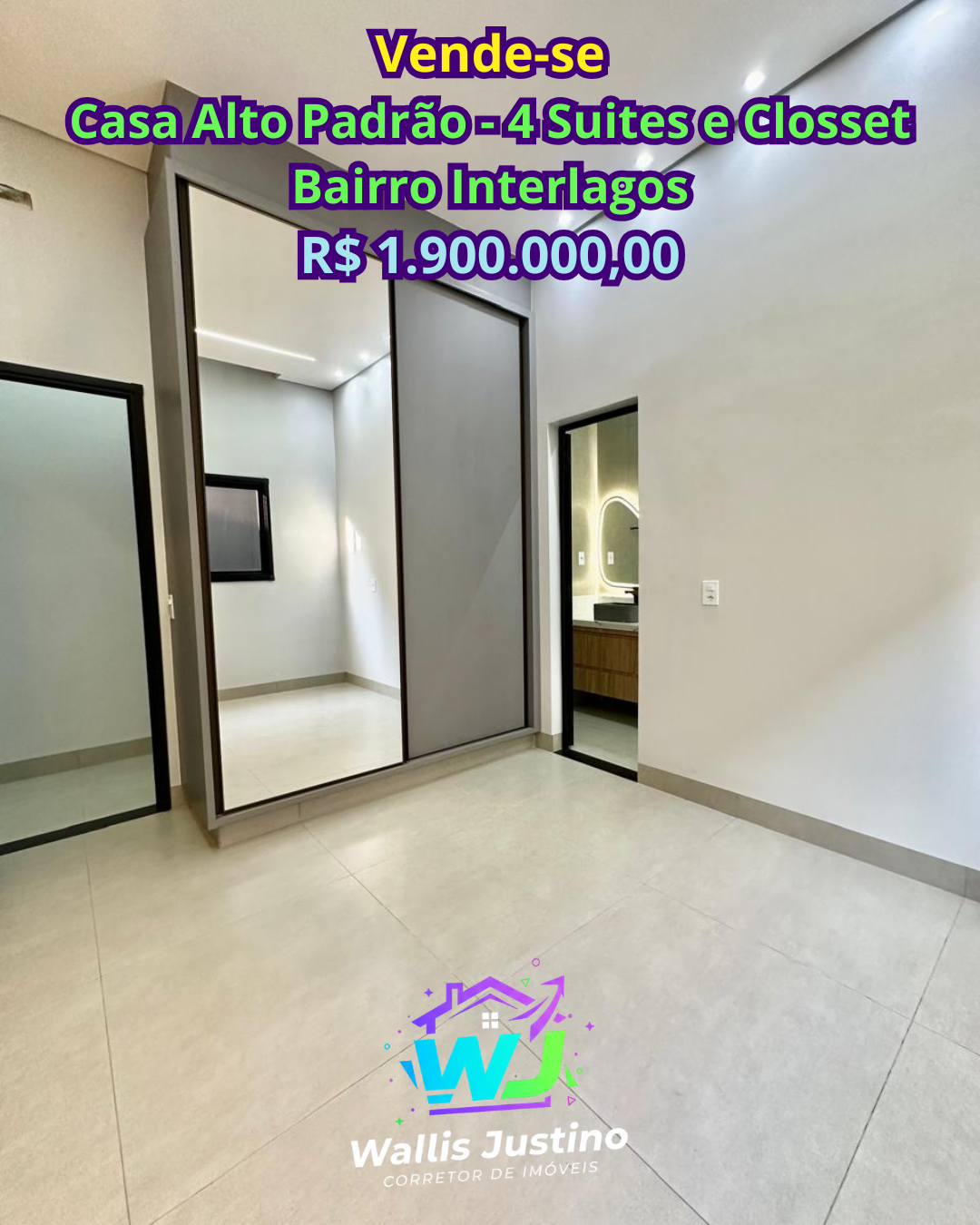 Casa de Alto Padrão com 4 Suítes com Piscina no Interlagos Rio Verde GO