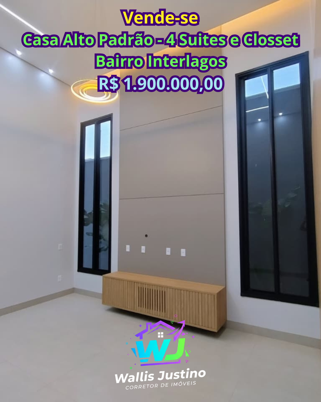 Casa de Alto Padrão com 4 Suítes com Piscina no Interlagos Rio Verde GO