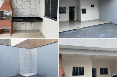 Casa para Alugar no Setor dos Funcionários em Rio Verde GO 3 Quartos com Suíte, Churrasqueira e Garagem p/ 2 Carros